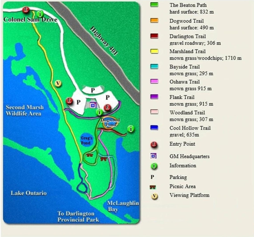 Map of Mclaughlin Bay Trails